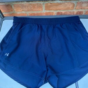 Women's Under Armour HeatGear Blue Running Shorts ~ Large